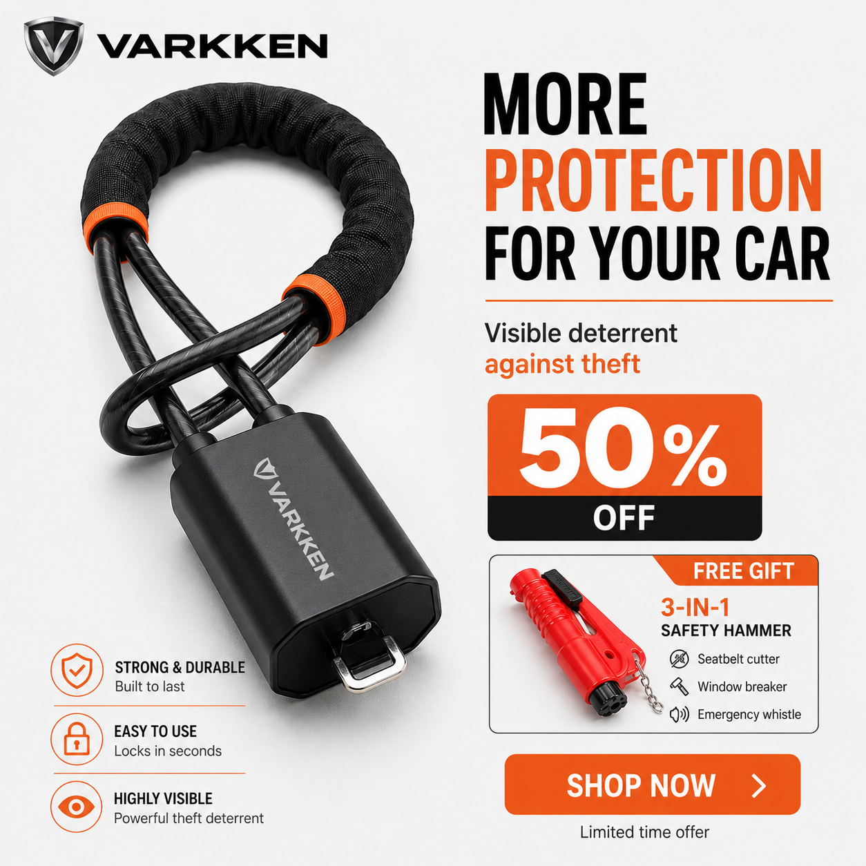 Varkken™ Anti-Theft Steering Lock