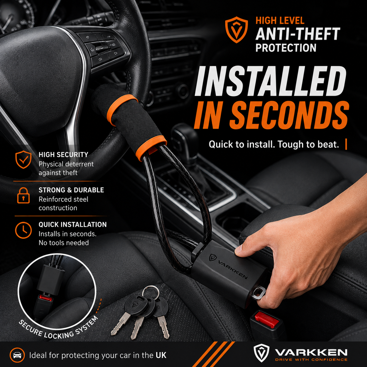Varkken™ Anti-Theft Steering Lock