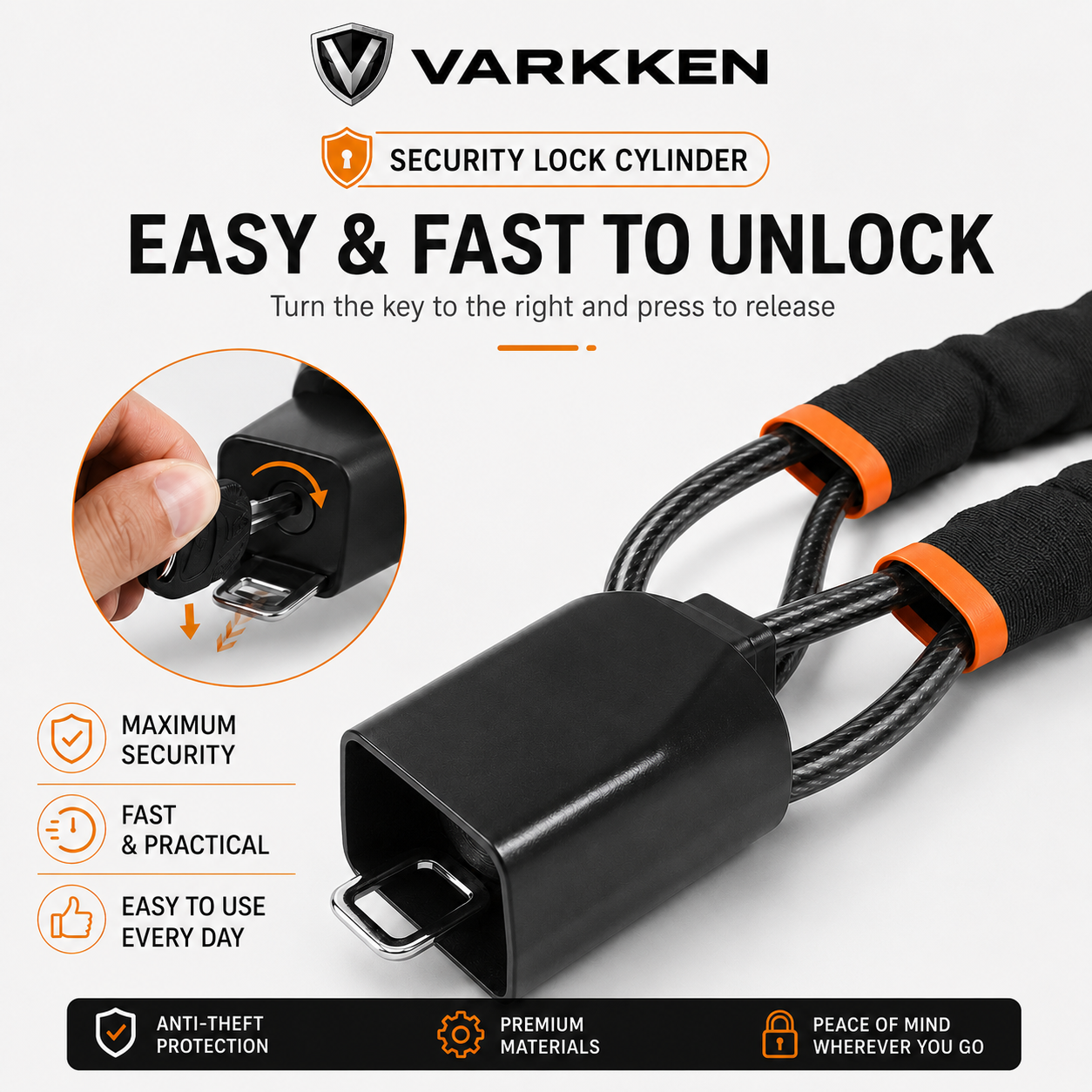Varkken™ Anti-Theft Steering Lock