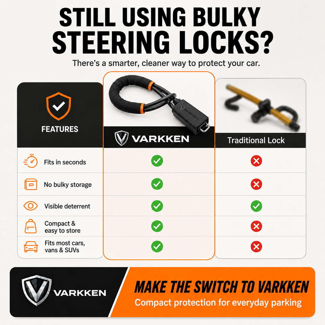Varkken™ Anti-Theft Steering Lock